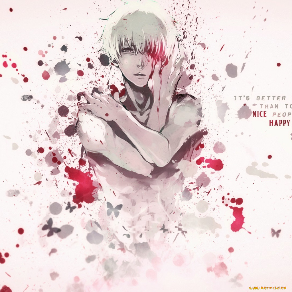 Обои Аниме Tokyo Ghoul, обои для рабочего стола, фотографии аниме, tokyo  ghoul, токийский, гуль, tokyo, ghoul, парень, белые, волосы, кровь, канеки,  кен, kaneki, ken Обои для рабочего стола, скачать обои картинки заставки